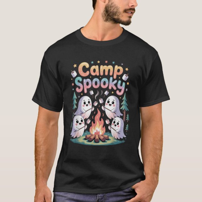 Camp Spooky Summerween Summer Halloween Cute T Shirt (Framsida)