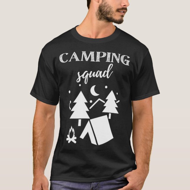Camp Squad  shirt, Camping , Camper bff couple s d T Shirt (Framsida)