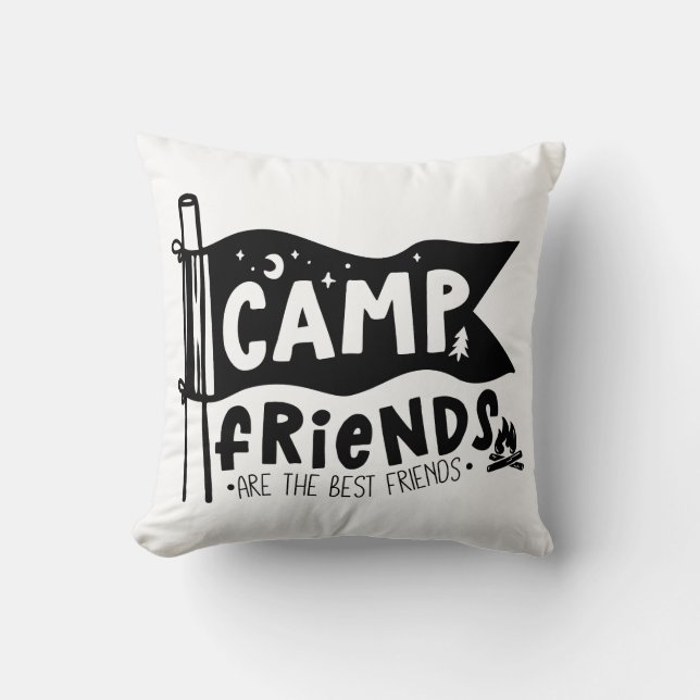 Camp-vänner är de bästa vänner kudde (Framsida)