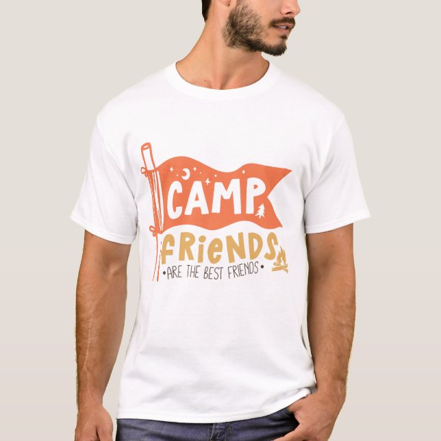 Camp-vänner är de bästa vänner t shirt (Framsida)