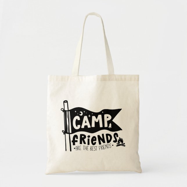 Camp-vänner är de bästa vänner tygkasse (Framsidan)