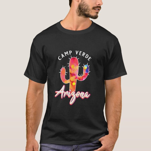 Camp Verde Arizona Usa Desert Cactus Vacation Souv T Shirt (Framsida)