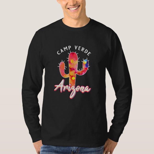 Camp Verde Arizona Usa Desert Cactus Vacation Souv T Shirt (Framsida)