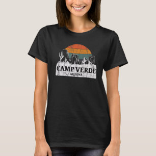 Camp Verde AZ Arizona Vintage sunset cactus bergta T Shirt