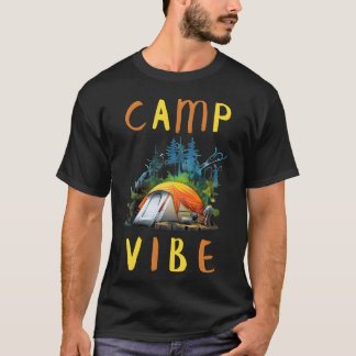 Camp Vibe Camping Älskare retro T Shirt
