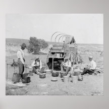 Camp Wagon på en Texas Roundup-Poster