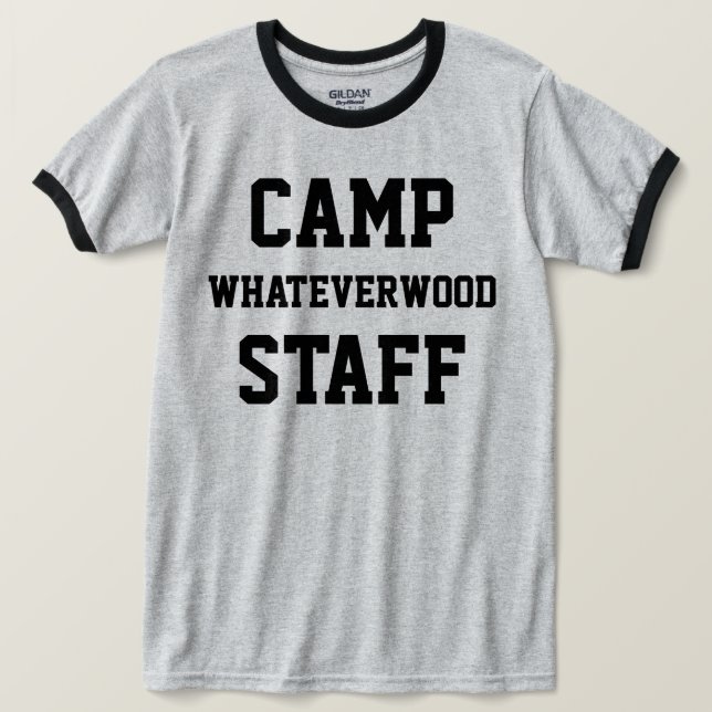 Camp Whateverwood Grått T Shirt (Design framsida)