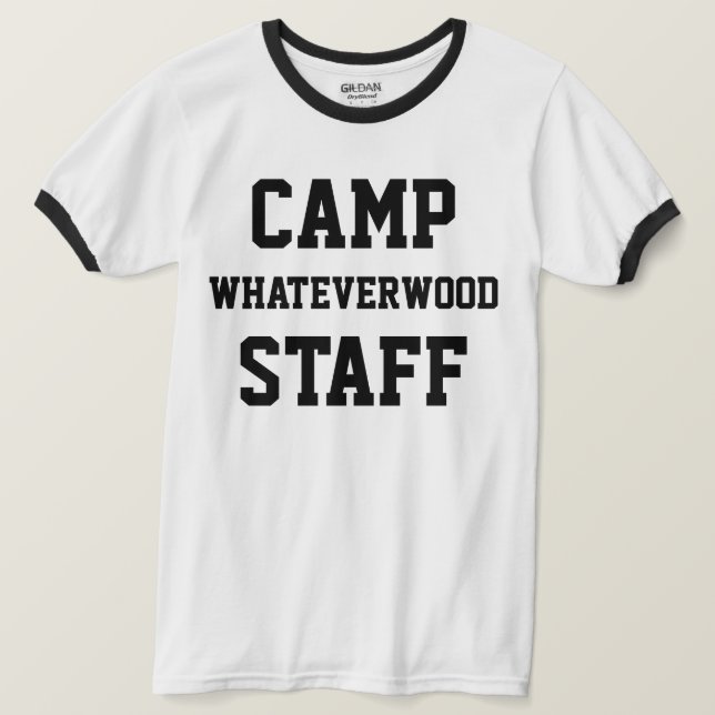 Camp Whateverwood Personal Black T Shirt (Design framsida)