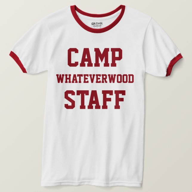 Camp Whateverwood Personals Mörk Red T Shirt (Design framsida)