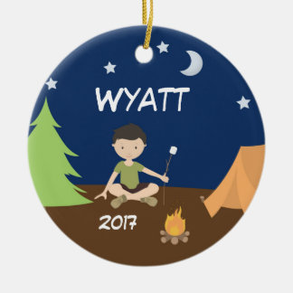 Campa brunt för prydnad för tält för himmel för julgransprydnad keramik