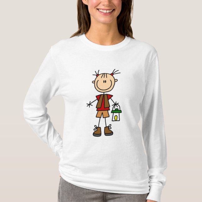 Campa flickan med lyktaTshirts och gåvor Tee Shirt (Framsida)