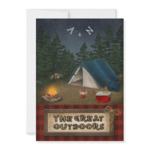 Campa Glamping, fiske, naturbröllopinbjudan