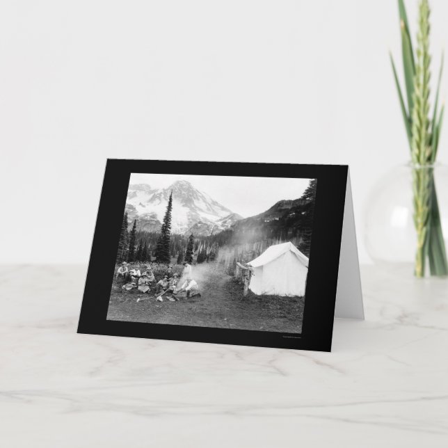 Campa i indiska Henry, Mount Rainier, WA 1922 Kort (Framsida)