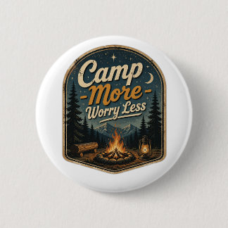 Campa mer, oroa dig mindre – Vintage campingäventy Knapp