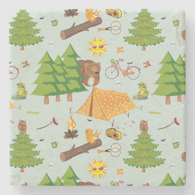 Campa mönster underlägg sten (Framsidan)