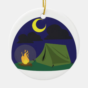Campa plats julgransprydnad keramik