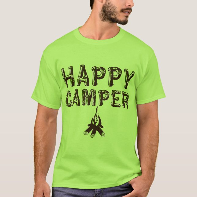 Campa T-tröja - lycklig campare Tee (Framsida)