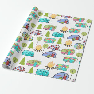 Campa Themed slående in papper Presentpapper