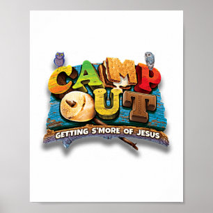 Campa utomhus - Få mer av Jesus. En sval sommar ! Poster