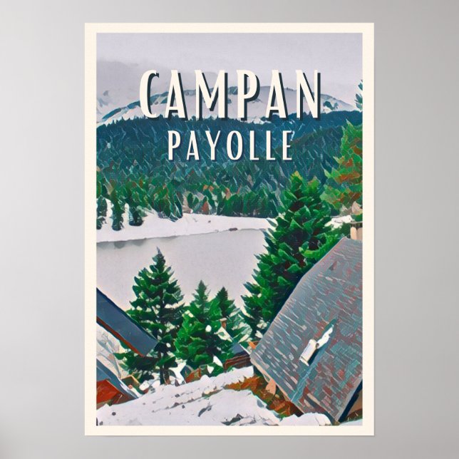 Campan Payolle Station de ski Poster (Framsidan)