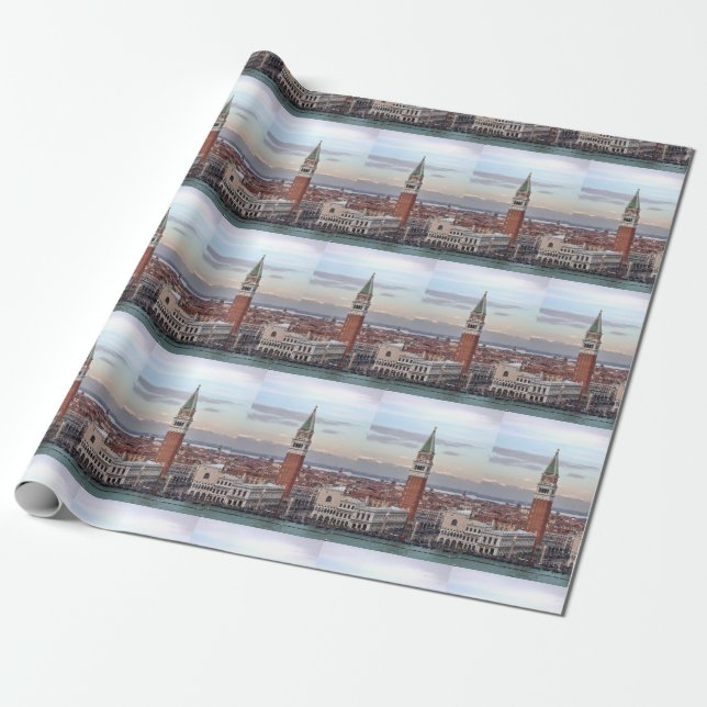 Campanile di San Marco, Venedig-Italien Presentpapper (Utrullad)