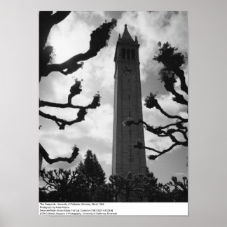 Campanile, UC Berkeley, 1965 Poster