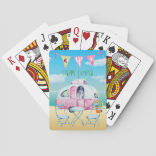 Campare som leker kort spel kort