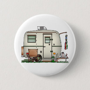 Camparen för ägget för gullig RV-vintage reser Knapp