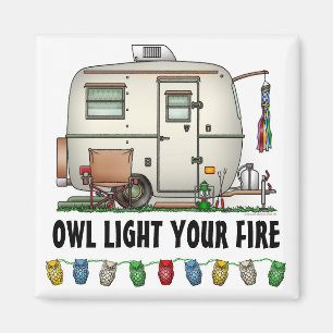 Camparen för ägget för gullig RV-vintage reser  Magnet
