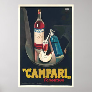 Campari Likör Vintage Mat och Dryck Poster
