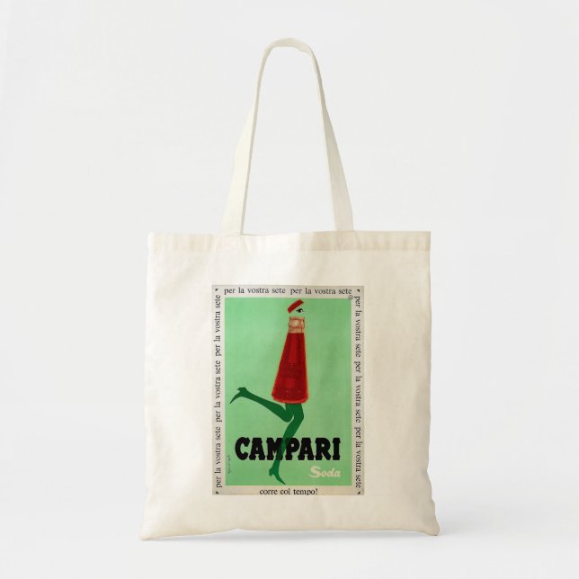 Campari Soda Classic T Shirt Tygkasse (Framsidan)