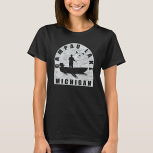 Campau Sjö Fishing Michigan T Shirt