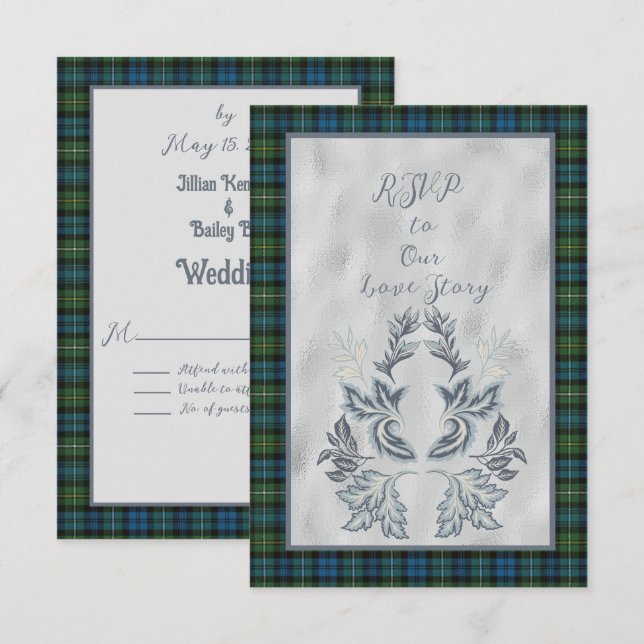 Campbell Argyll Scottish Tartan OSA Kort (Fram/baksida)