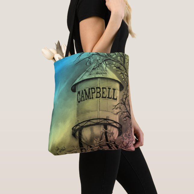 Campbell CA vattentorn Borstat polyester totes Tygkasse (Närbild)