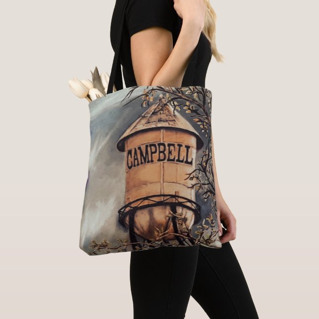 Campbell CA vattentorn Borstat polyester totes Tygkasse (Närbild)