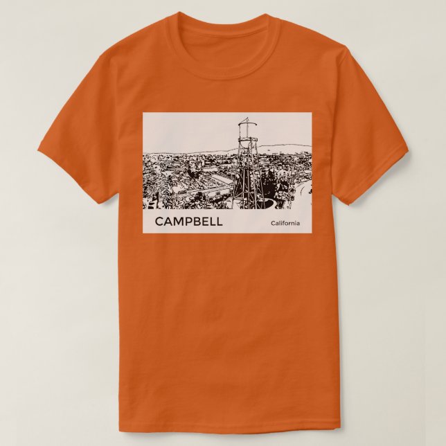Campbell California TShirt T Shirt (Design framsida)