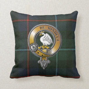 Campbell Cawdor Tartan & Badge Kudde