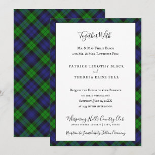 Campbell Clan Tartan Black Watch Bröllop Inbjudningar