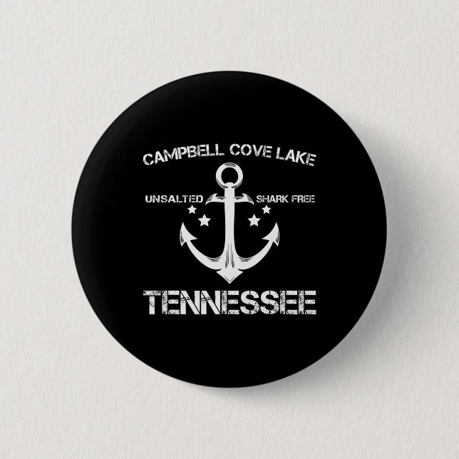 Campbell Cove Sjö Tennessee Funny Fishing Camping Knapp (Framsida)