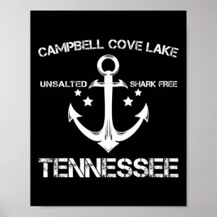 Campbell Cove Sjö Tennessee Funny Fishing Camping Poster