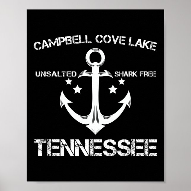 Campbell Cove Sjö Tennessee Funny Fishing Camping Poster (Framsidan)