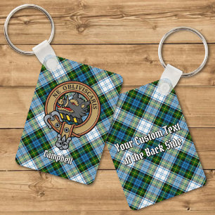 Campbell Crest över klänning tartan Nyckelring