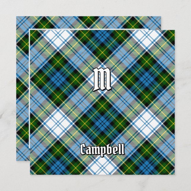 Campbell Dress Tartan Inbjudningar (Fram/baksida)