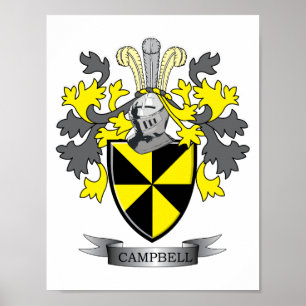 Campbell Family Crest Jackar av Arm Poster