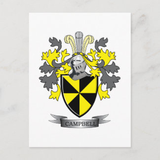 Campbell Family Crest Jackar av Arm Vykort