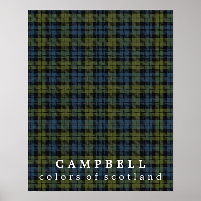 Campbell Färg of Scotland Tartan Poster (Framsidan)
