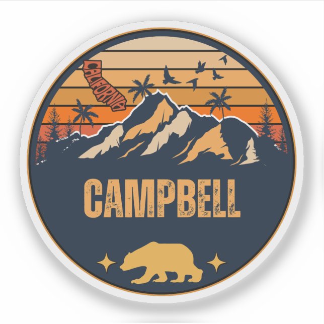 Campbell, Kalifornien Klistermärken (Framsida)