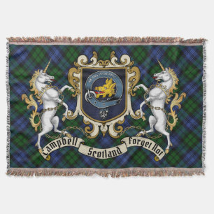 Campbell Klan Badge & Tartan Filt