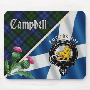 Campbell Klan Badge & Tartan Mouse Pad Musmatta