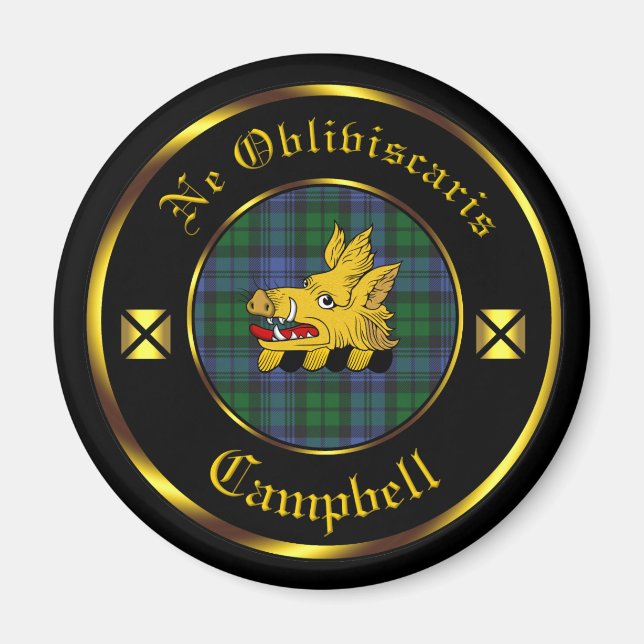 Campbell Klan & Tartan Magnet (Framsidan)